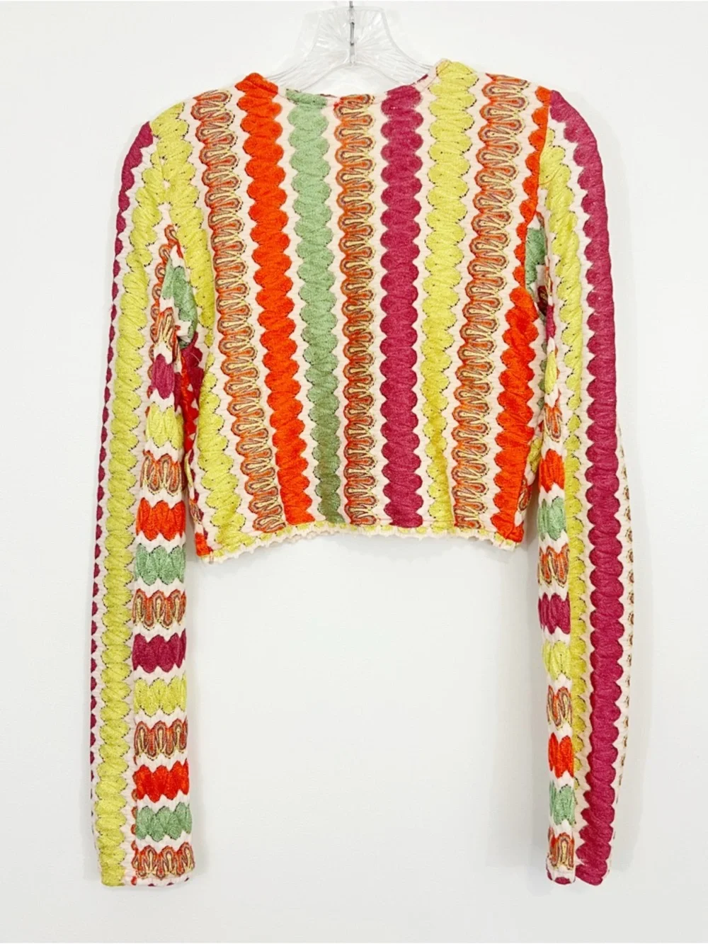 Free People Twist & Shout Top Colorful Size Medium Long Sleeve